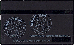 Carte optique P22 - dos