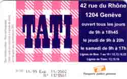 Carte bus TG2b - dos