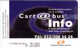 Carte bus TG4 - dos