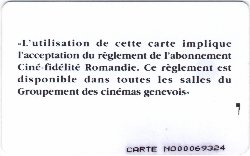 Carte Ciné Fidélité CF3a - dos