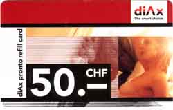 Carte recharge diAx RDI5 - face