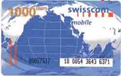 Carte recharge Natel RNAE3 - face