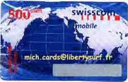 Carte recharge Natel RNAE2 - face