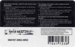 Carte recharge Orange ROR10 - dos