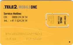 Carte tele 2 T21 - dos