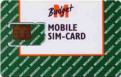 Carte M-Budget MB1 - face